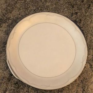 Cake Plate with silver handles Waterford Fine China!